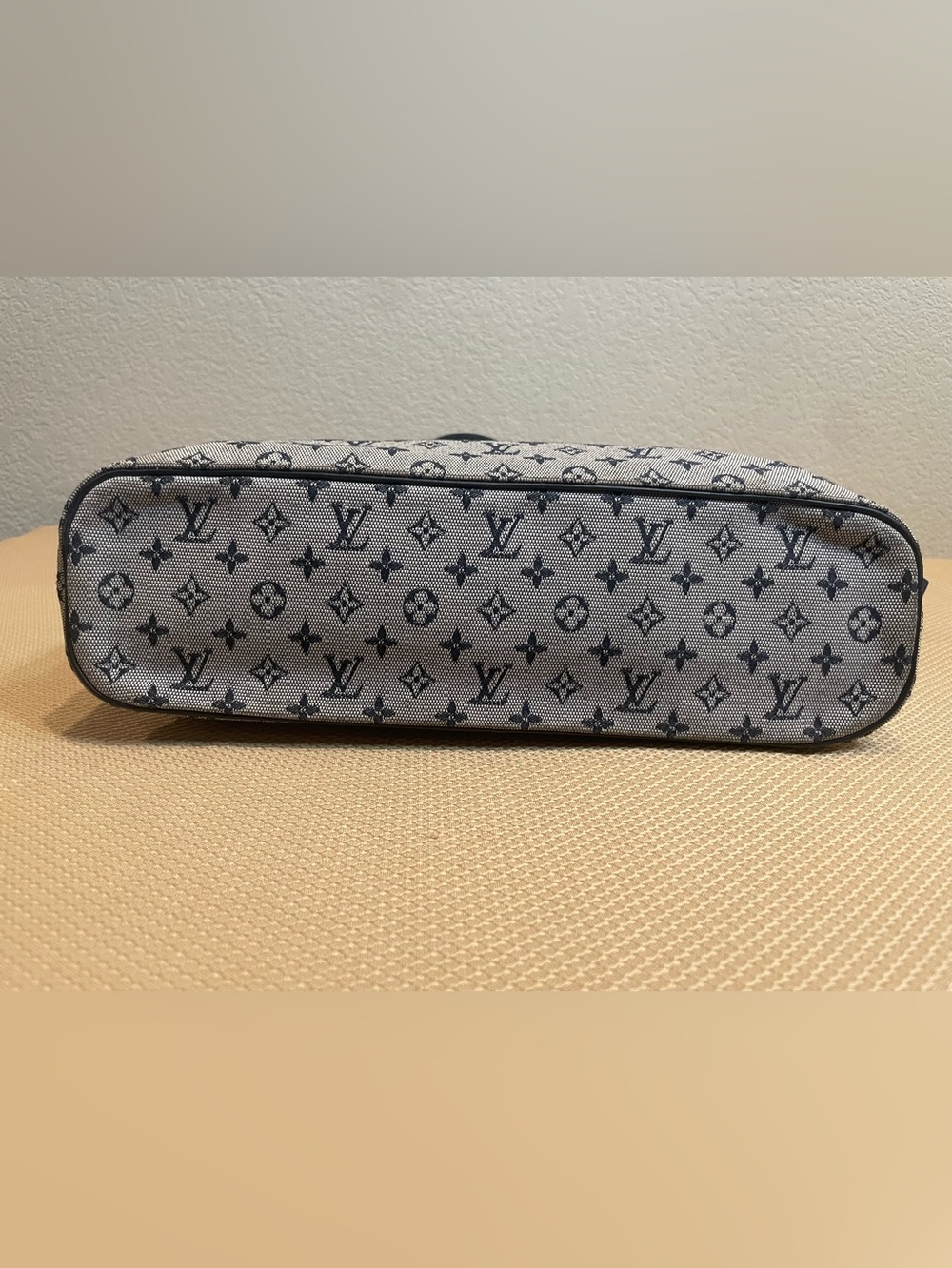 Louis Vuitton Lucille PM Bleu Monogram Mini Canvas Tote Bag France Vintage - Picture 4 of 16